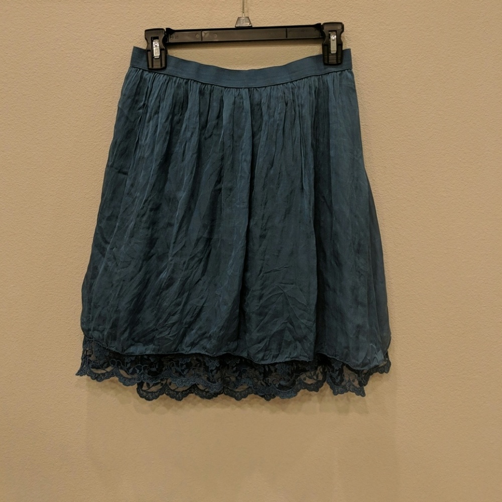 Silk blue skirt